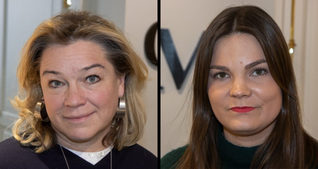 CMI:n viestintä- ja varainhankintajohtaja Elina Lehtinen ja tiedottaja Annina Peltonen.